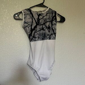 Black and white ballet leotard, S